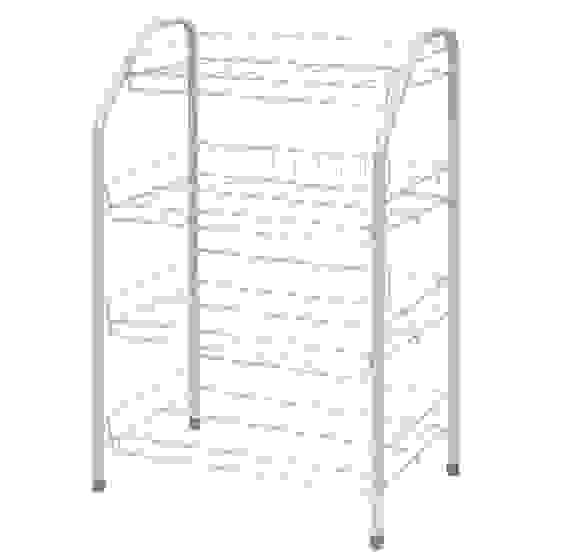 Этажерка 2 д/обуви узк (700х465х300) 4п серебро ЭТ2