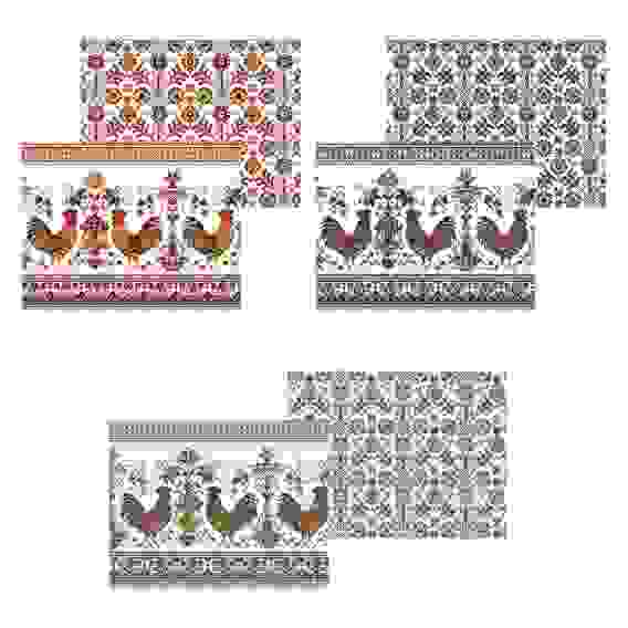 Набор 2шт.Пол-салф 44*33см "Вышивка крестиком" 3диз. ТП71-110