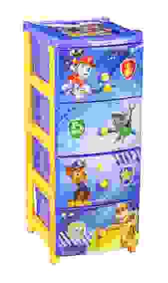 Комод "Щенячий патруль" №2 (для мальч.) 4-х секц.