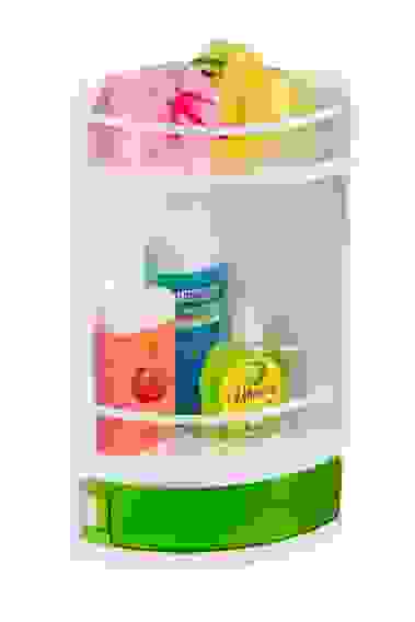 Полка для ванной (угловая)(зеленый)(уп.4)