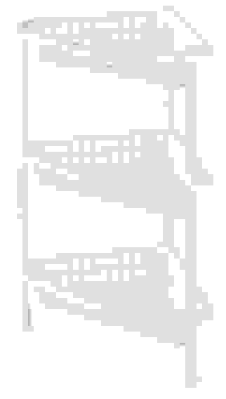 Этажерка угловая 3-х секцион. (белый)