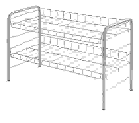 Этажерка 3 д/обуви (435х660х300) 2п серебро ЭТ3