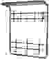 Вешалка с полкой 2-х ярус 8кр. черный ВПТ8