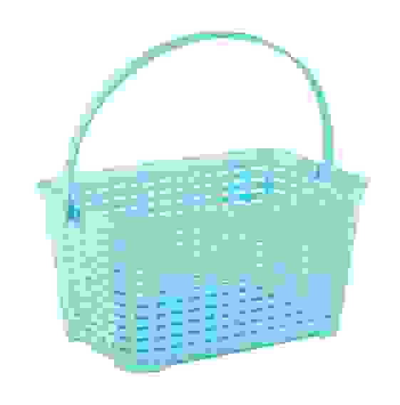 Корзина прямоуг. "Плетёнка"3л (светл-бирюз)(с руч.)