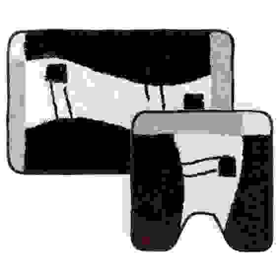 Набор ковриков д/ванной 2 пр, &quot;Полосатый&quot; 50х80см/50х50см