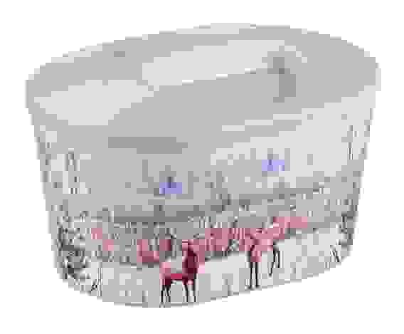 Контейнер (шкатулка) &quot;Зима&quot; овальный