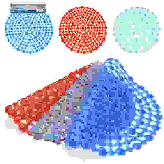 Коврик для раковины "Ажурный" (кругл) d29см 5 цв. МГ76-57