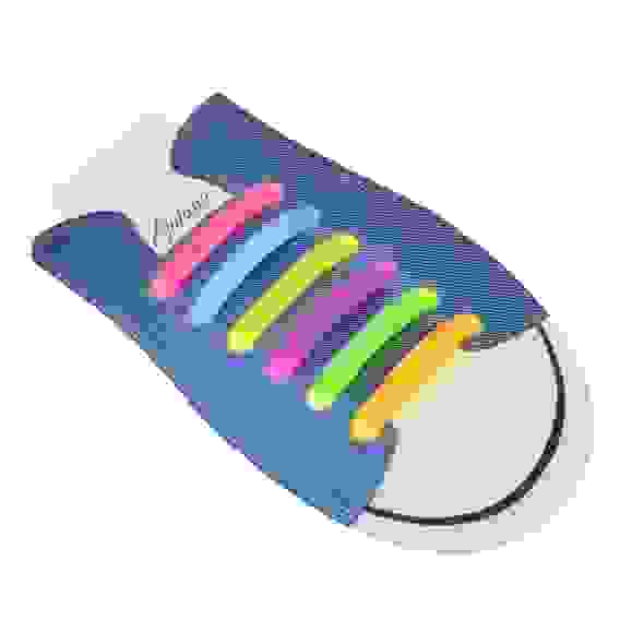 Набор шнурков 6шт, силикон, 9см, 2 дизайна