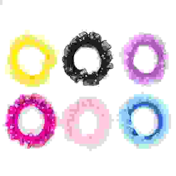 Набор резинок для волос 2шт, d6см, полиэстер, 6-12 цветов, 3220-25