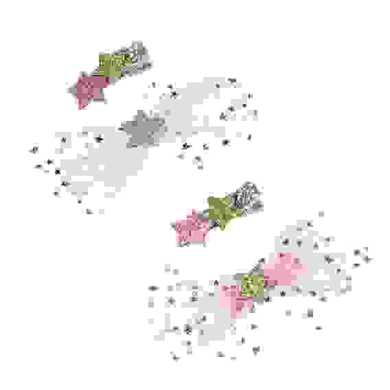 Набор зажимов для волос с декором звезда, 2 цвета