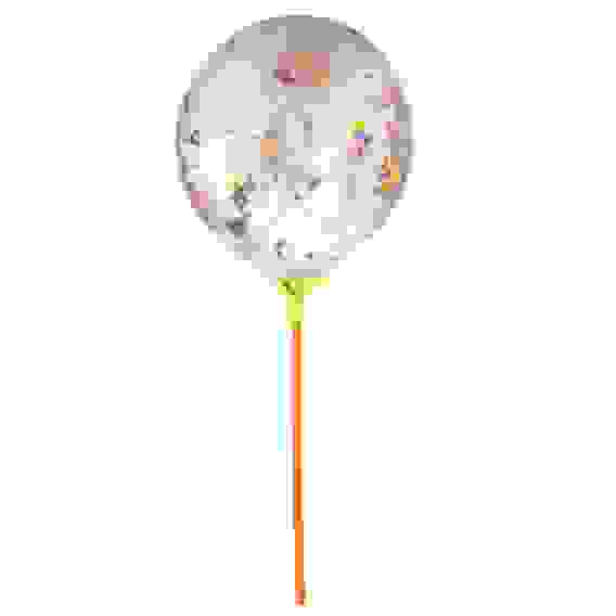 Шары воздушные с наполнителем 12&quot;, набор 5 шаров + 5 трубочек + 5 держателей, резина, пластик