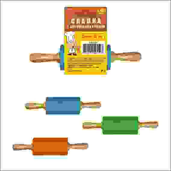 Скалка сил с дерев руч дл 23 см 3 цв AN80-95