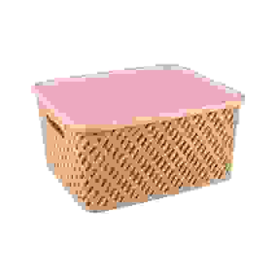 Корзина &quot;Плетенка&quot; (350х290х175)с крыш. беж.
