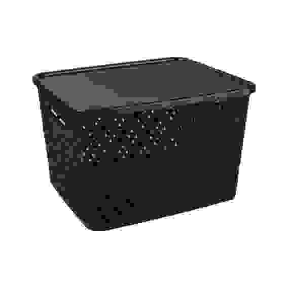 Корзина &quot;Плетенка&quot; (350х290х225)с крыш. корич