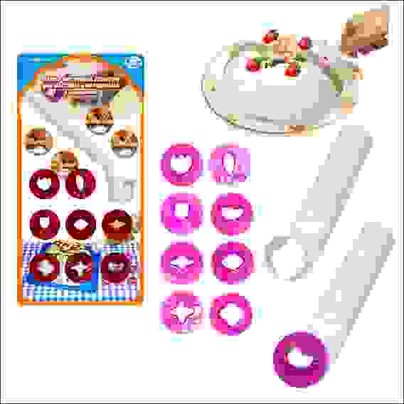 Набор фигурных печатей для мастики и марципана.9 пред. 3 цв. DH80-198