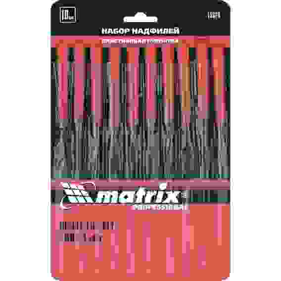 Набор надфилей, 180х5мм, 10шт пластик. рукоятки//Matrix