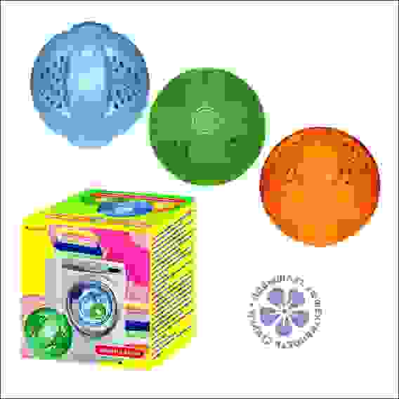 Шар для стирки с керамическими гранулами D 8,5 см 3цв J87-109