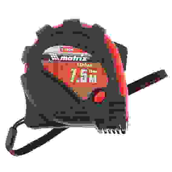 Рулетка Status magnet 3 fixations,7,5м х25 мм обрезин.корпус,зацеп с магнитом// MATRIX 31006)