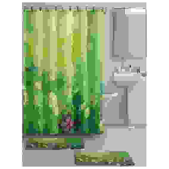 Набор из 3-х предметов для ванной комнаты &quot;Лето&quot; 2 коврика, 1 занав