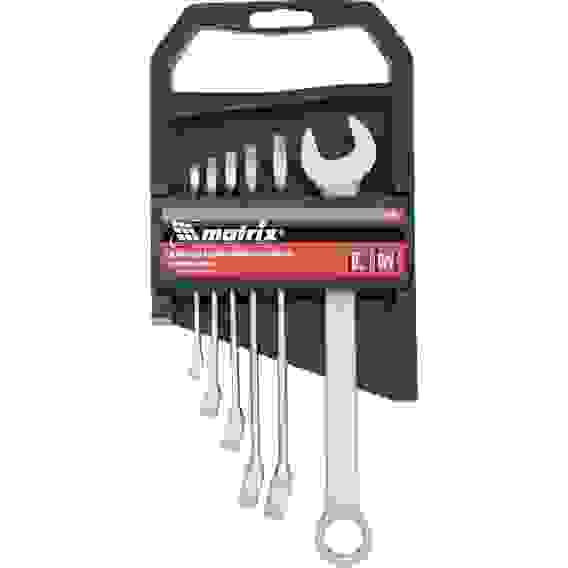 Набор ключей комбин, 6-17мм,CR-V,6шт. матовый хром//MATRIX