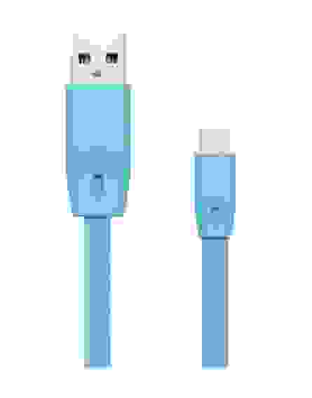 Кабель USB 8 pin подходит для Apple CB-01 плоский 1м голубой ISA (гарантия 2 недели)