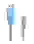 Кабель USB 8 pin подходит для Apple CB-01 плоский 1м голубой ISA (гарантия 2 недели)