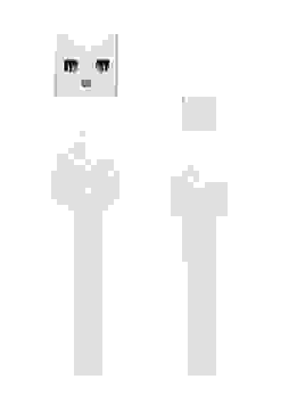 Кабель USB 8 pin подходит для Apple CB-03 плоский 1м белый ISA (гарантия 2 недели)