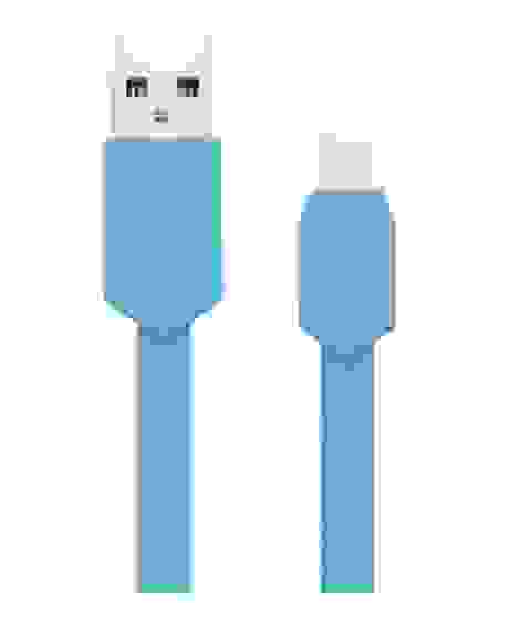 Кабель USB 8 pin подходит для Apple CB-03 плоский 1м голубой ISA (гарантия 2недели)