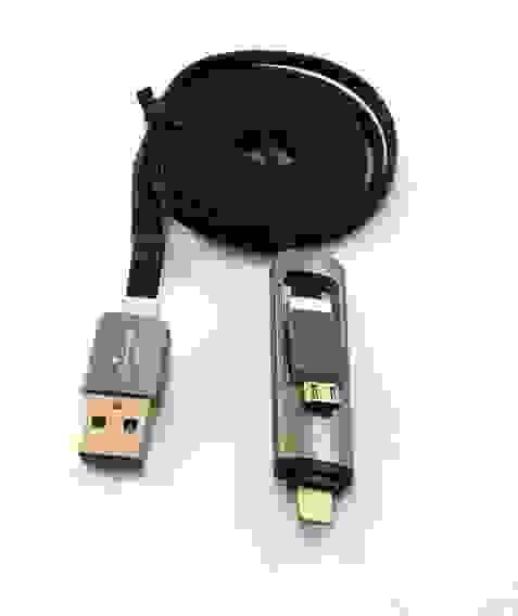 Кабель USB 2в1 (8 pin подходит для Apple, Micro USB) черный ISA (гарантия 2 недели)