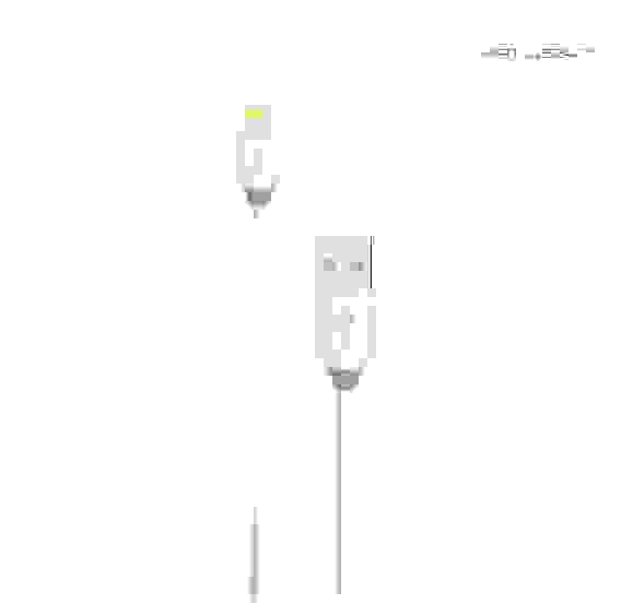 Кабель USB 8 pin подходит для Apple Premium усиленный 1м белый ISA (гарантия 2 недели)