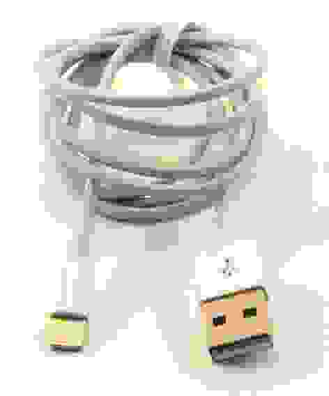 Кабель USB 8 pin подходит для Apple 1м белый ISA (гарантия 2 недели)