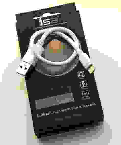 Кабель USB 8 pin подходит для Apple 25cm белый ISA (гарантия 2 недели)