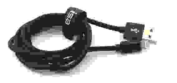 Кабель USB 8 pin подходит для Apple алюминий/нейлон 1м черный ISA (гарантия 2 недели)