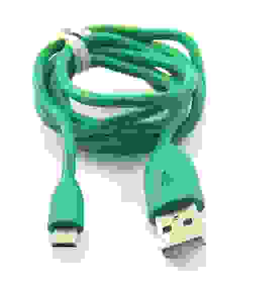 Кабель USB Micro USB 1м зеленый ISA (гарантия 2 недели)