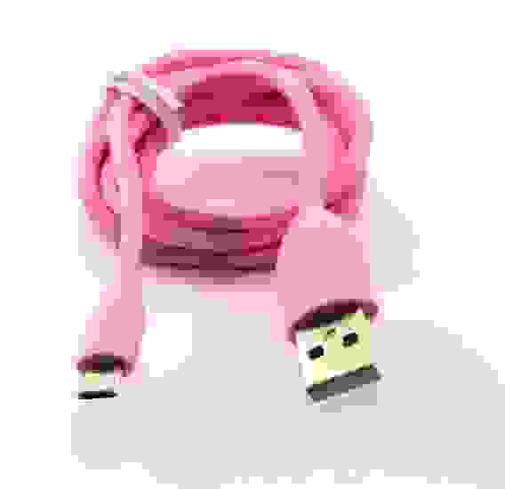 Кабель USB Micro USB 1м розовый ISA (гарантия 2 недели)