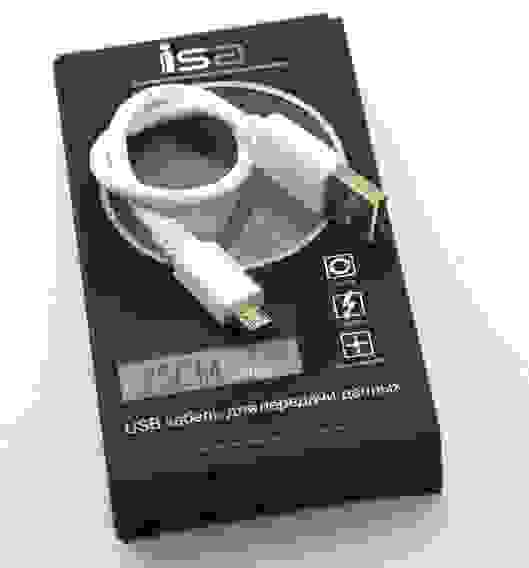 Кабель USB Micro USB 25cm белый ISA (гарантия 2 недели)