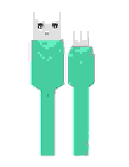 Кабель USB Micro USB CB-04 плоский 1м зеленый ISA (гарантия 2 недели)