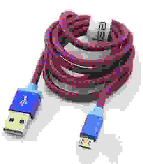 Кабель USB Micro USB алюминий/нейлон 1м синий ISA (гарантия 2 недели)