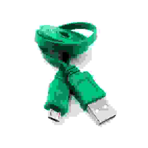 Кабель USB Micro USB плоский 1м зеленый ISA (гарантия 2недели)