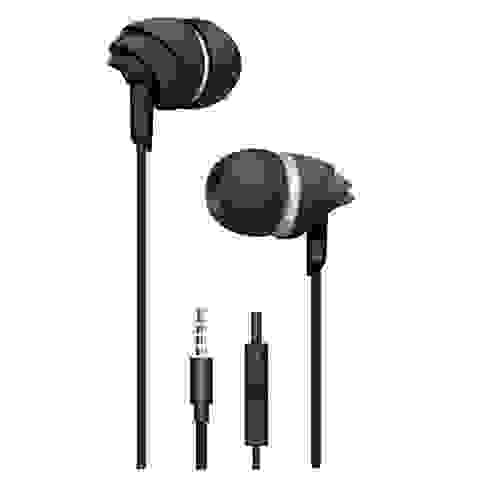 Hаушники EP-MI-11 с микрофоном черный ISA (гарантия 2недели)