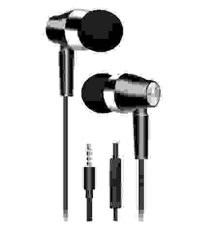 Hаушники EP-MI-12 с микрофоном черный ISA (гарантия 2недели)