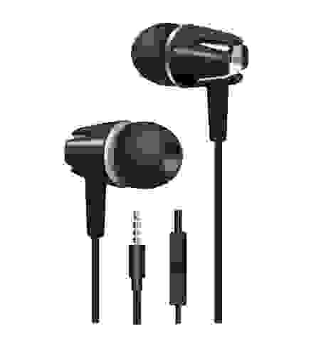 Hаушники EP-MI-14 с микрофоном черный ISA (гарантия 2недели)
