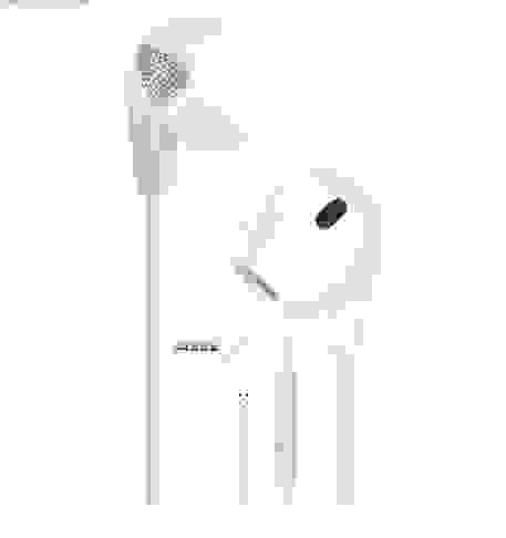 Hаушники EP-ML-15 с микрофоном L-коннектор белый ISA (гарантия 2недели)