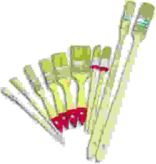 Набор кистей,10шт пл 20/25/35/50мм кр.20/25мм рад.25/35мм фил.10/12 СТАНДАРТ ПРОМИС