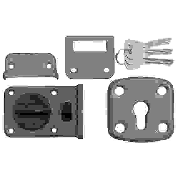 Замок накладной 3В-4, цилиндровый//СИБРТЕХ