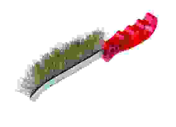 Щетка проволочная,латуниров,пластик рукоятка (Hobbi)