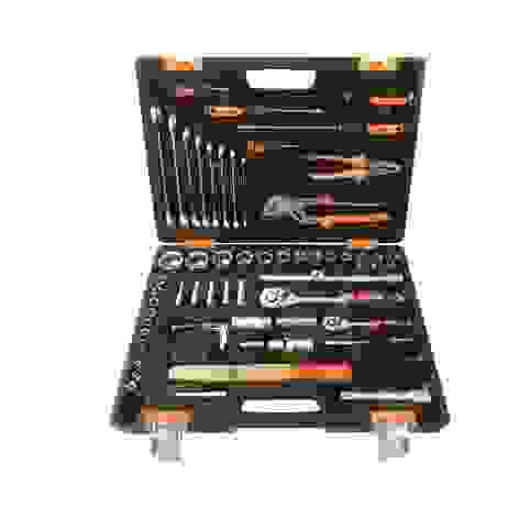 Набор инструментов,1/2 .1/4 Crv, пластиковый кейс 76 предм.//Вихрь