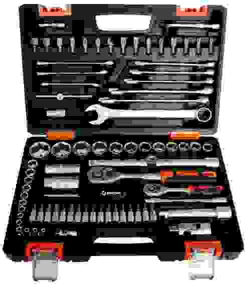 Набор инструментов, 1/2,1/4 Crv, пластиковый кейс 82 предмета//Вихрь