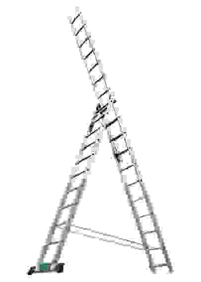 Лестница 3х11 ступеней алюминиевая, трехсекционная