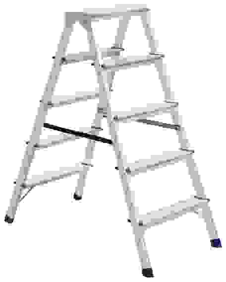 Стремянка 5 ступ., двухсторонняя, алюминиевая